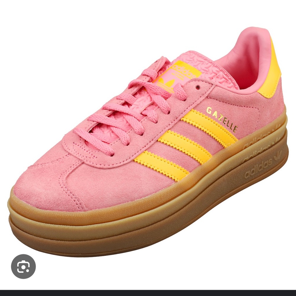 Pink Adidas Gazelle Bold trainers